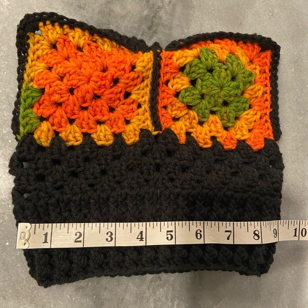 Handmade Crochet Cat Animal Ear Beanie Hat Cozy Ribbed Brim Stretch Winter Hat - Picture 4 of 8